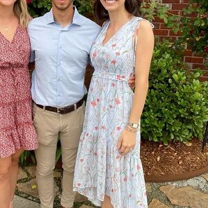 Banana Republic Light Blue Floral Dress